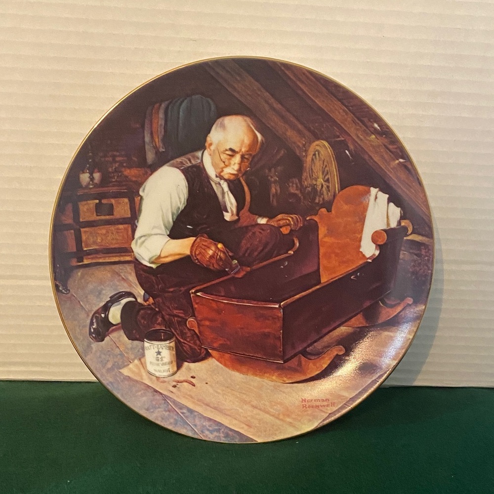 Norman Rockwell ‘ Grandpas Gift’ Plate 1987 , 8-1/2”